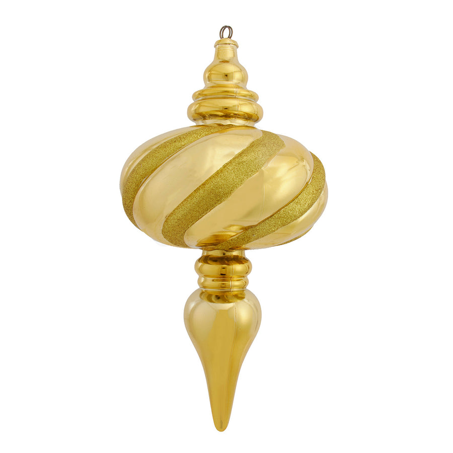 17.3" Gold Shatterproof Finial Ornament