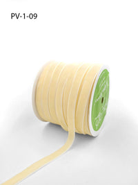 3/8 Inch Classic Velvet Ribbon with Woven Edge – PV-1-09 BUTTERCREAM