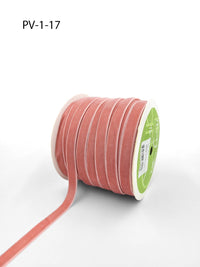 3/8 Inch Classic Velvet Ribbon with Woven Edge – PV-1-17 PINK