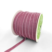 3/8 Inch Classic Velvet Ribbon with Woven Edge – PV-1-19 Wood Rose