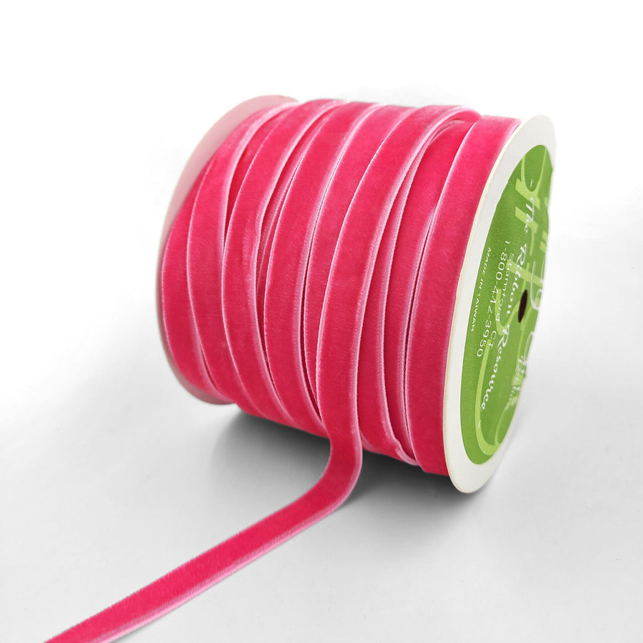 3/8 Inch Classic Velvet Ribbon with Woven Edge – PV-1-22 FUCHSIA