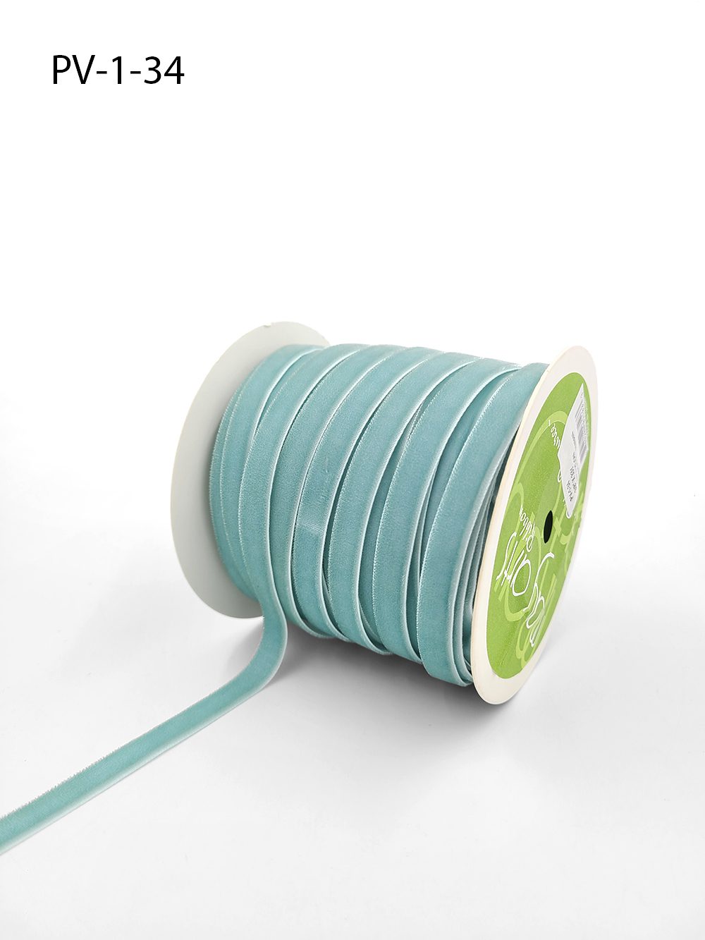 3/8 Inch Classic Velvet Ribbon with Woven Edge – PV-1-34 LIGHT BLUE