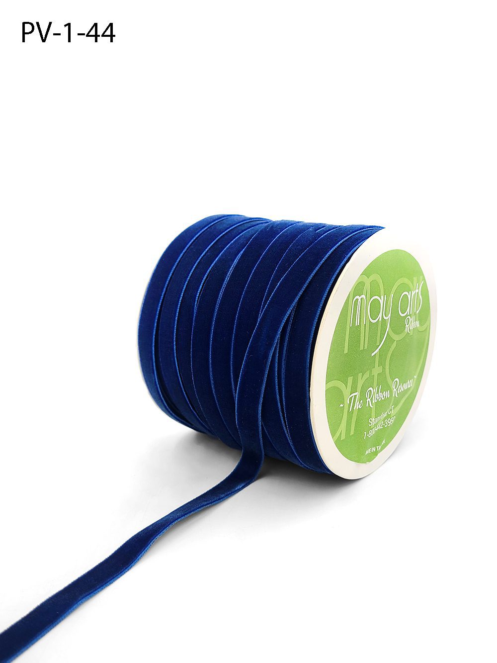 3/8 Inch Classic Velvet Ribbon with Woven Edge – PV-1-44 ROYAL BLUE