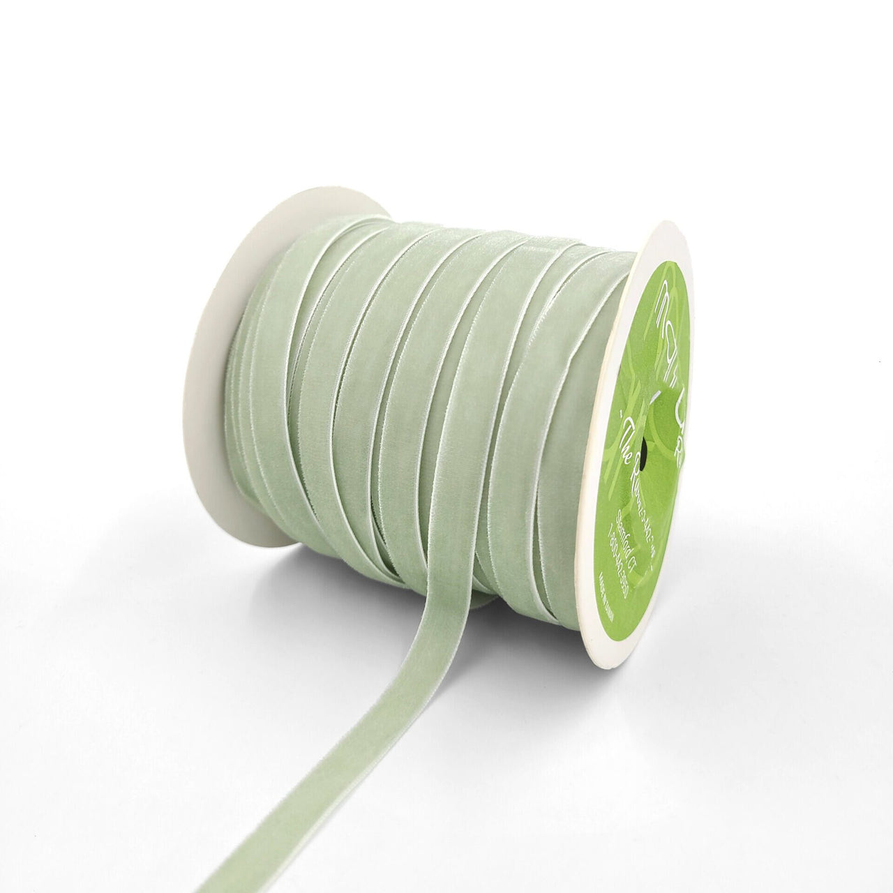 3/8 Inch Classic Velvet Ribbon with Woven Edge – PV-1-58 Jadite Green