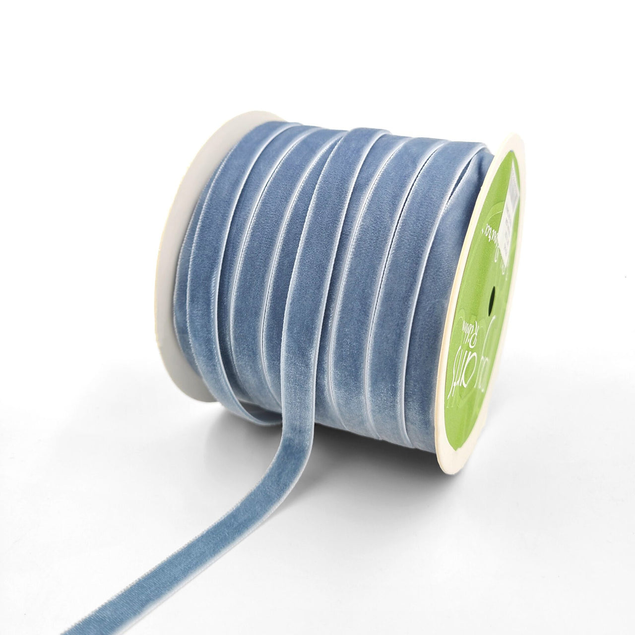 3/8 Inch Classic Velvet Ribbon with Woven Edge – PV-1-83 Slate Blue