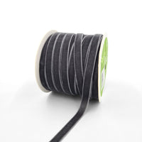 3/8 Inch Classic Velvet Ribbon with Woven Edge – PV-1-95 Charcoal