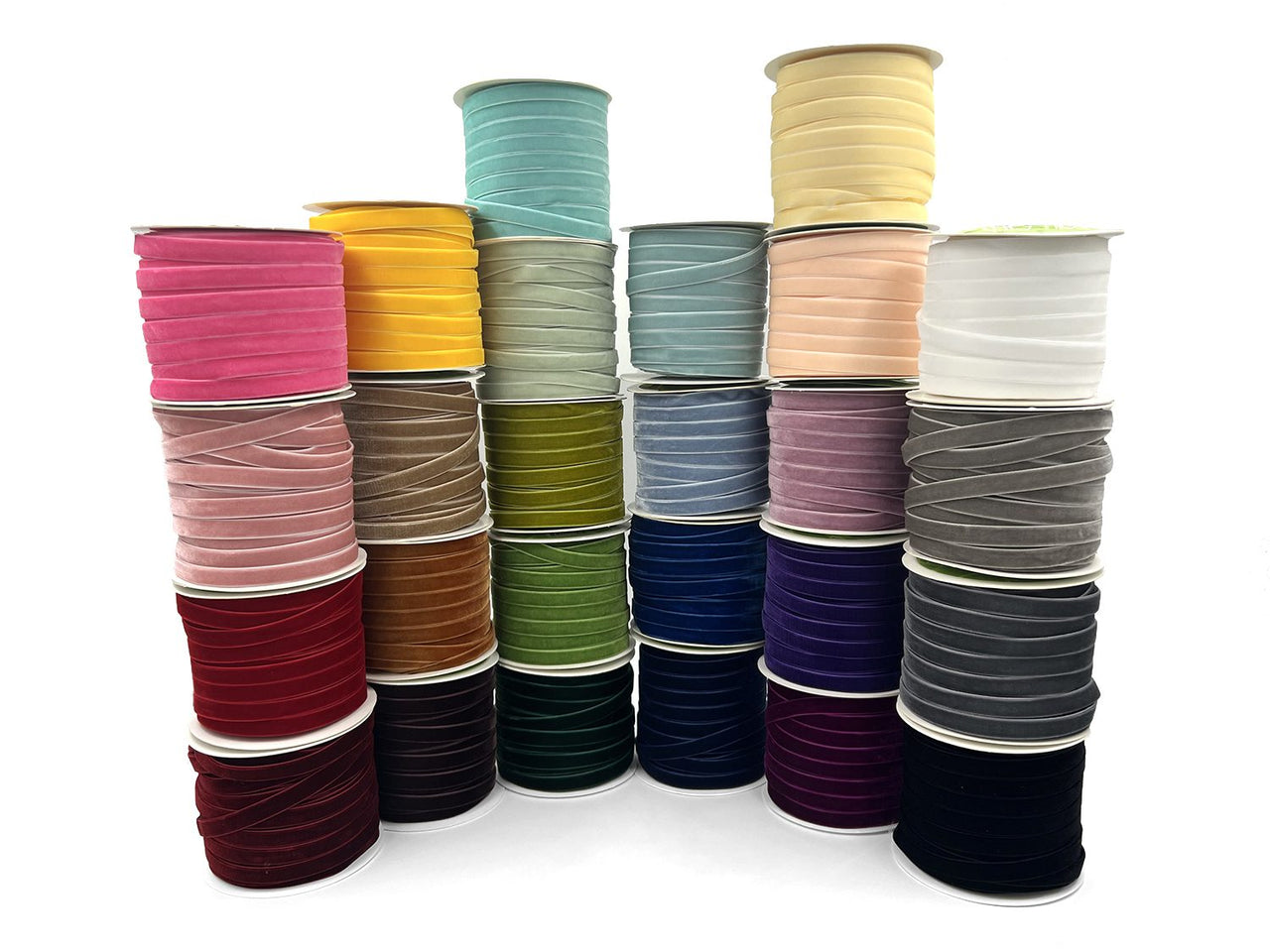 3/8 Inch Classic Velvet Ribbon with Woven Edge