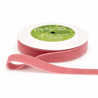 3/4 Inch Classic Velvet Ribbon with Woven Edge – PV-2-17 – Pink