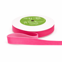 3/4 Inch Classic Velvet Ribbon with Woven Edge – PV-2-22 Fuchsia