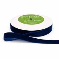 3/4 Inch Classic Velvet Ribbon with Woven Edge – PV-2-44 Royal Blue