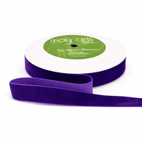3/4 Inch Classic Velvet Ribbon with Woven Edge – PV-2-47 – Violet