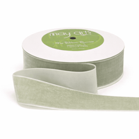 1.5 Inch Classic Velvet Ribbon with Woven Edge – PV-5-58 JADITE GREEN