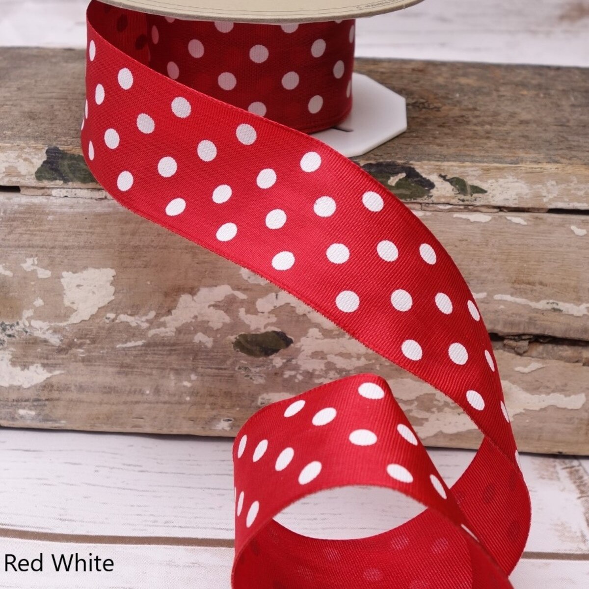 Polka Dots Ribbon Assorted Colors 1 Inch x 22 Yards