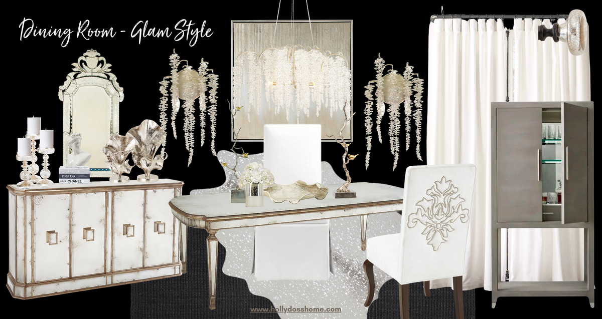 Dining Room E-Design - Glam Style