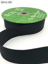 1.5 Inch Classic Grosgrain Ribbon with Woven Edge – QH-5-10C BLACK 54yds