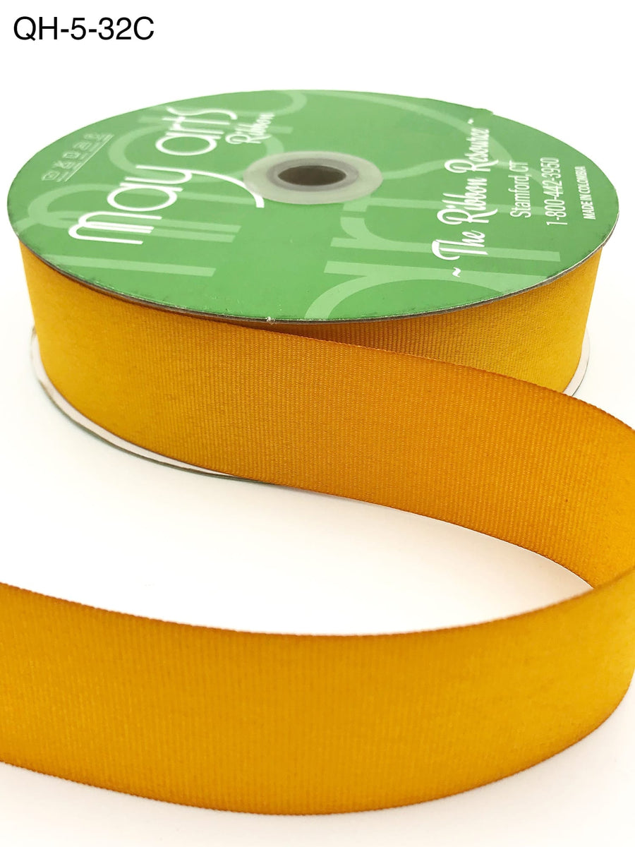 1.5 Inch Classic Grosgrain Ribbon with Woven Edge – QH-5-32C ANTIQUE GOLD 54yds
