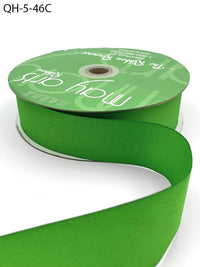 1.5 Inch Classic Grosgrain Ribbon with Woven Edge – QH-5-46C PARROT GREEN 54yd