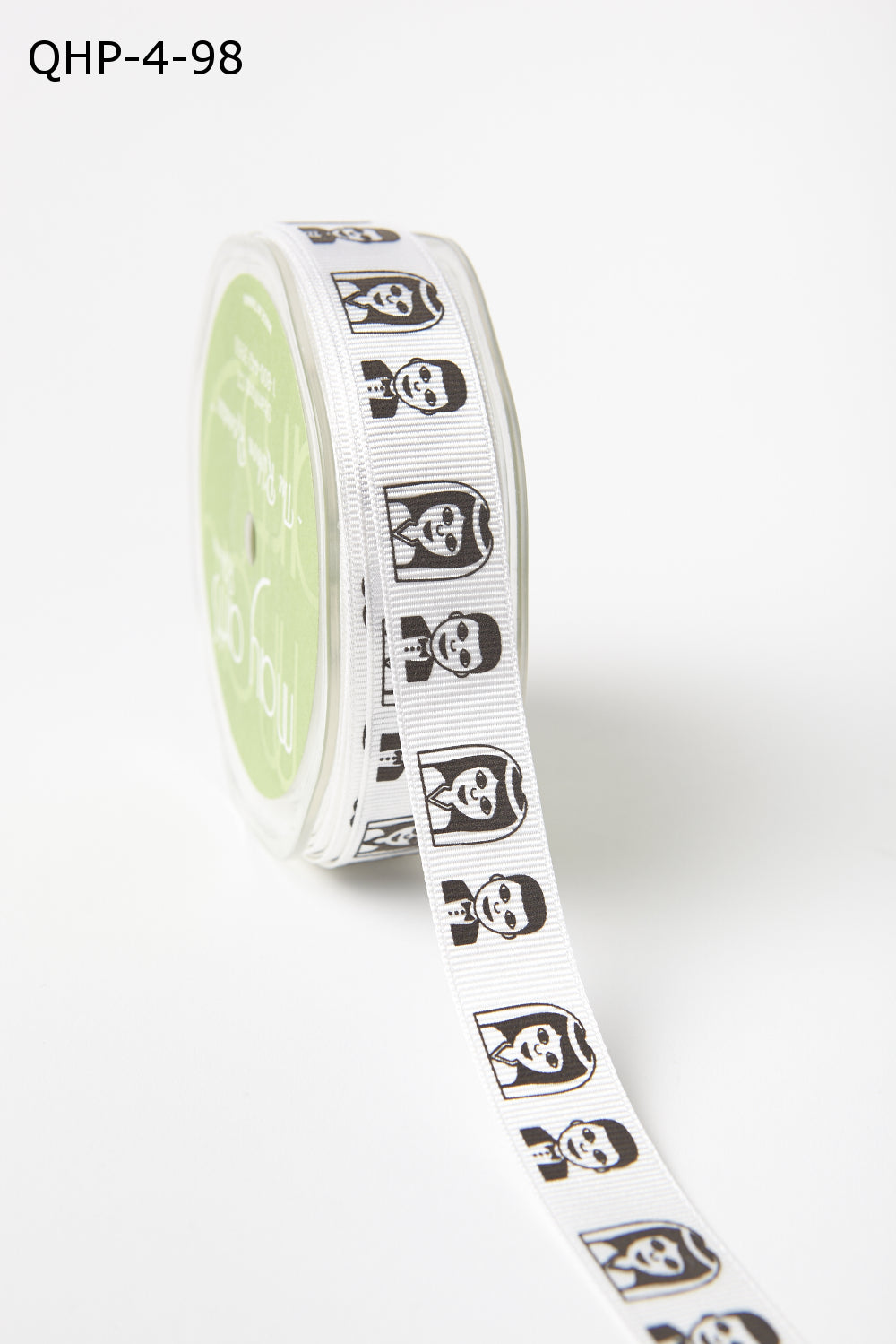 3/4 Inch Grosgrain Emoji Print Ribbon with Woven Edge – QHP-4-98 bride and groom