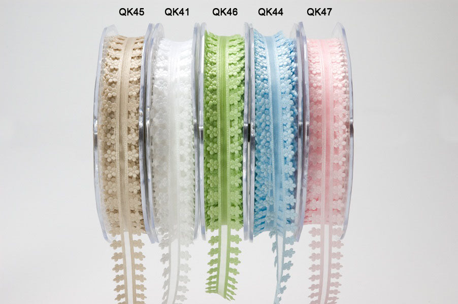 3/4 Inch Organza Daisy Edge Ribbon – QK44 – LIGHT BLUE