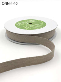 3/4 Inch 100% Cotton Classic Medium Weight Twill Ribbon with Woven Edge – QNN-4-10 NATURAL