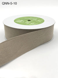 1.5 Inch 100% Cotton Classic Medium Weight Twill Ribbon with Woven Edge – QNN-5-10 NATURAL