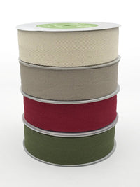 1.5 Inch 100% Cotton Classic Medium Weight Twill Ribbon with Woven Edge