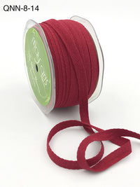 3/8 Inch 100% Cotton Classic Medium Weight Twill Ribbon with Woven Edge – QNN-8-14 RED
