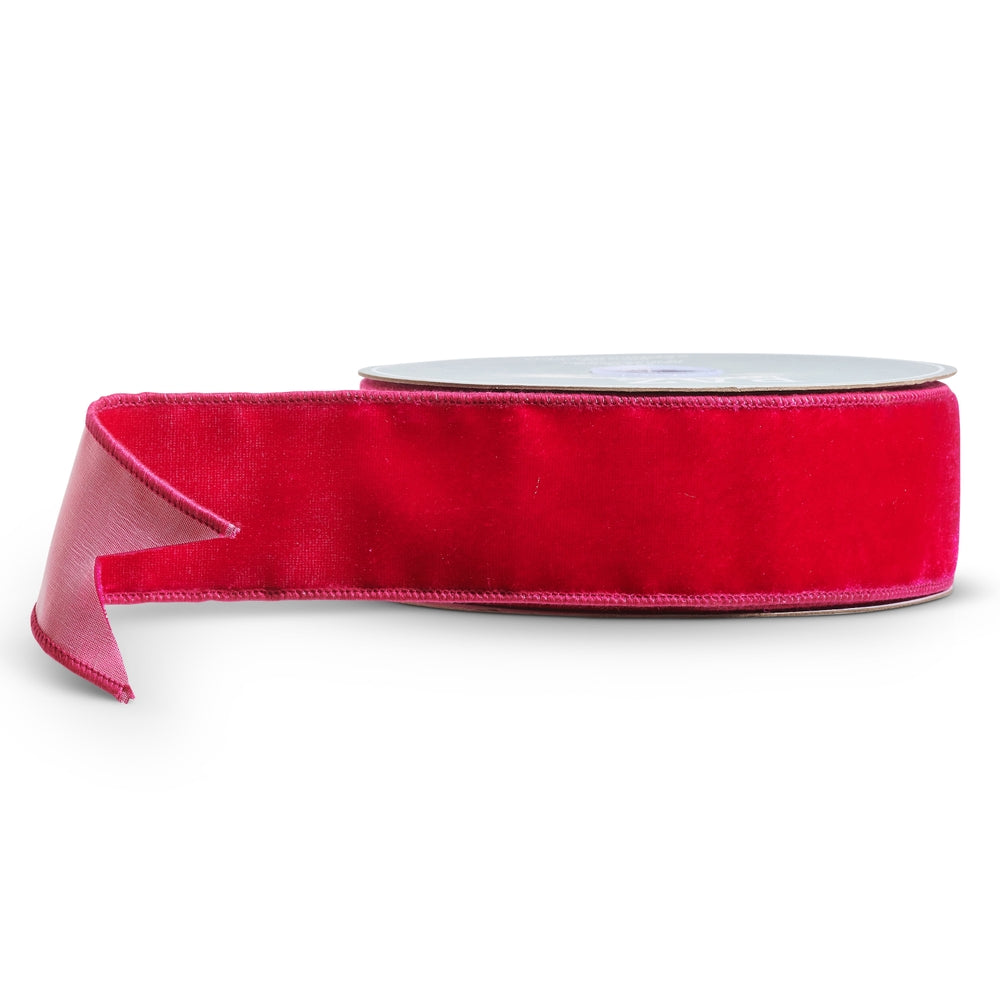 2.5" X 10 Yds Fuchsia Pink Velvet Ribbon