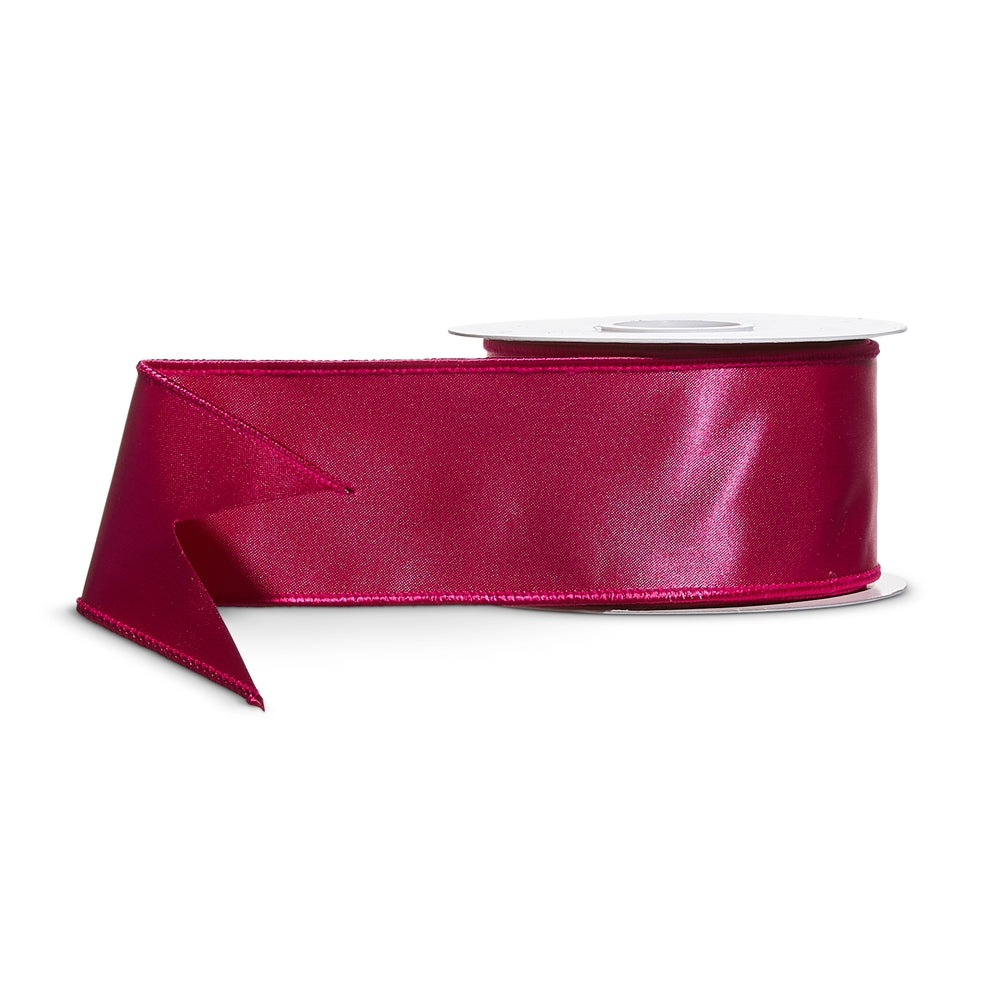 2.5" X 10 Yds Pink Satin Wired Ribbon