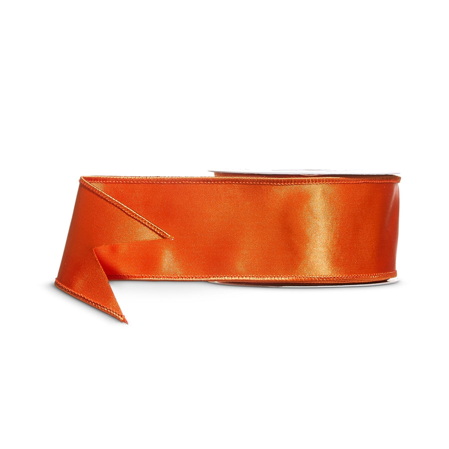 2.5" X 10 Yds Orange Wired Ribbon