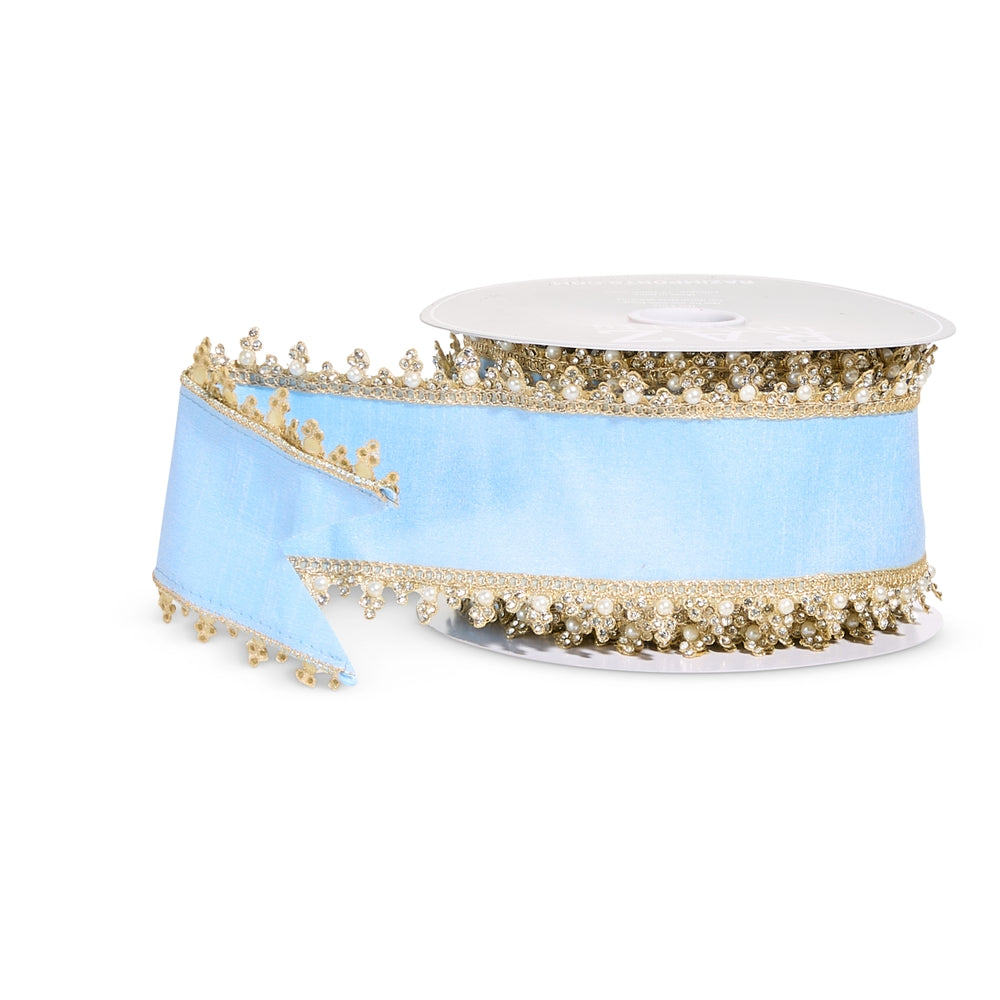 4" X 10 Yds Jewel Edge Wired Ribbon