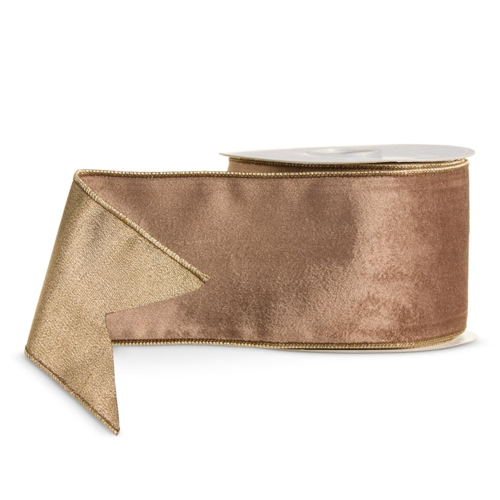 Brown Suede Ribbon 4" x 10 Yds for Crafting