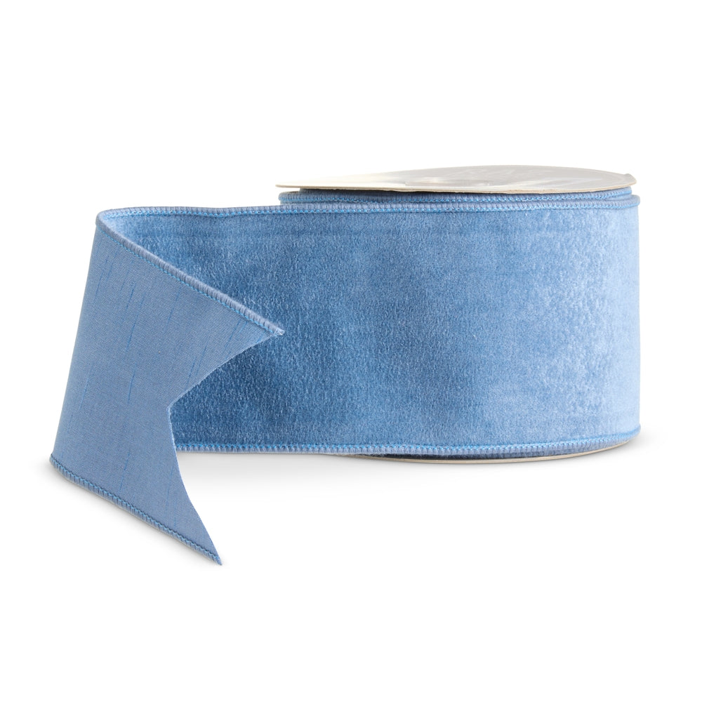 4" X 10 Yds Periwinkle Velvet Wired Ribbon