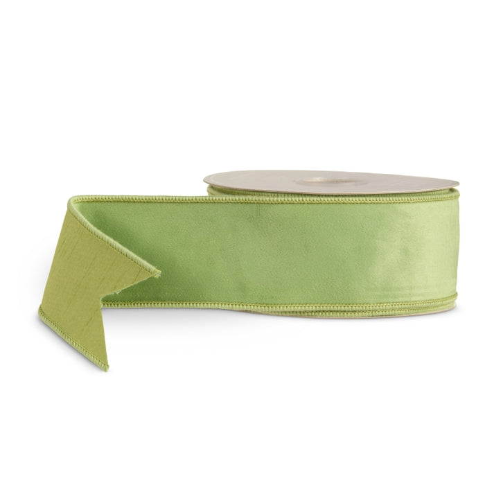 2.5" X 10 Yds Sage Green Wired Ribbon