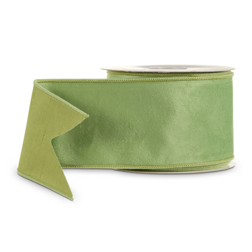 4" X 10 Yds Sage Green Wired Ribbon