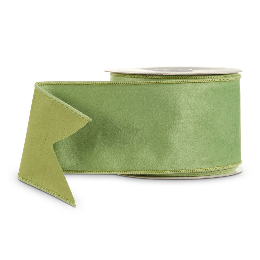 4" X 10 Yds Sage Green Wired Ribbon