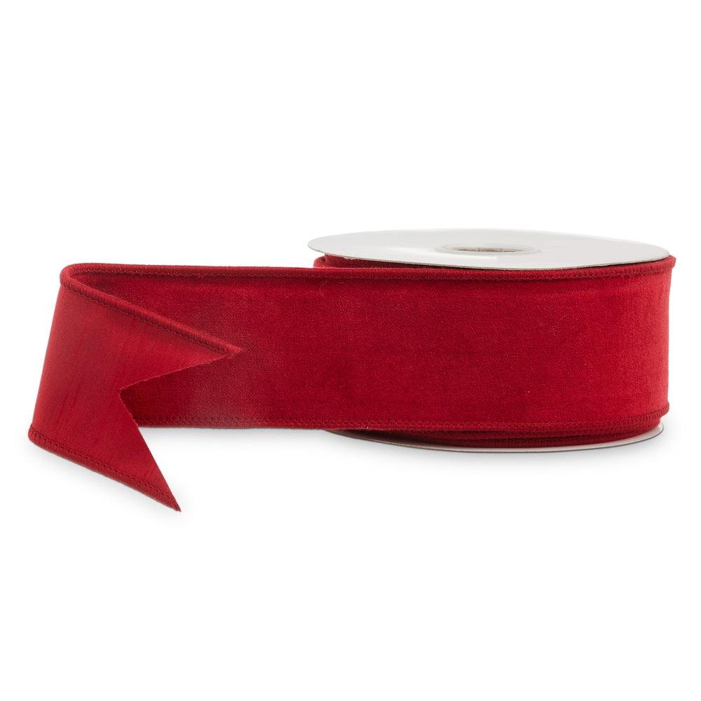 2.5" X 10 Yds Red Velvet Wired Ribbon