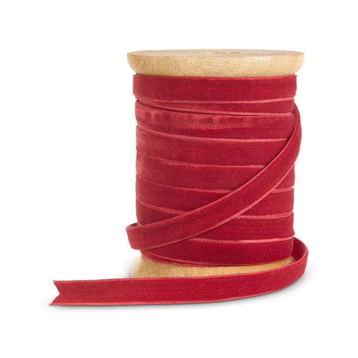 0.25" X 10 Yds Spool of Rust Velvet Ribbon
