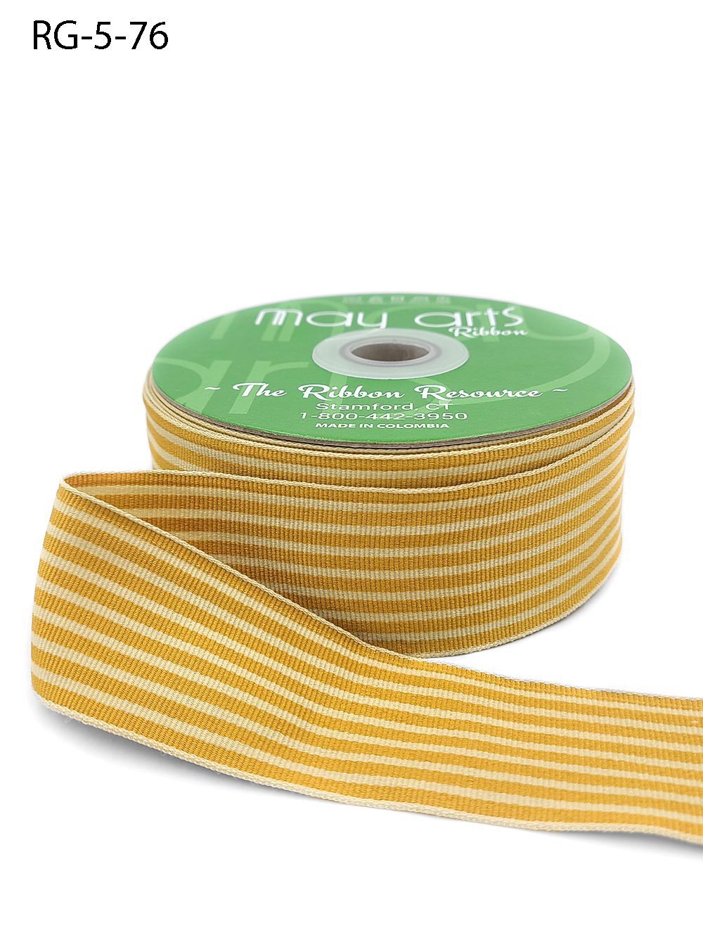 1.5 Inch Woven Grosgrain Stripe Ribbon with Woven Edge – RG-5-76 BUTTERSCOTCH/OATMEAL STRIPES
