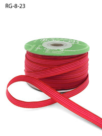 3/8 Inch Woven Grosgrain Stripe Ribbon with Woven Edge – RG-8-23 PINK/RED (NEW)