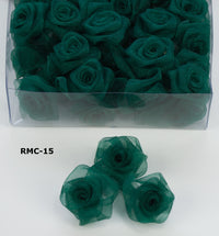 RLC 72/BOX – 2″ SHEER ROSES Ribbon – RLC-15 – GREEN