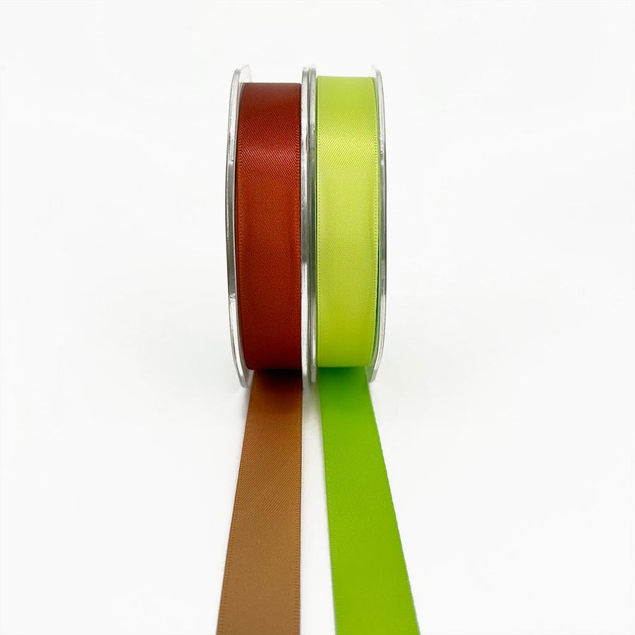 5/8 Inch Two-Color Reversible Satin with Woven Edge
