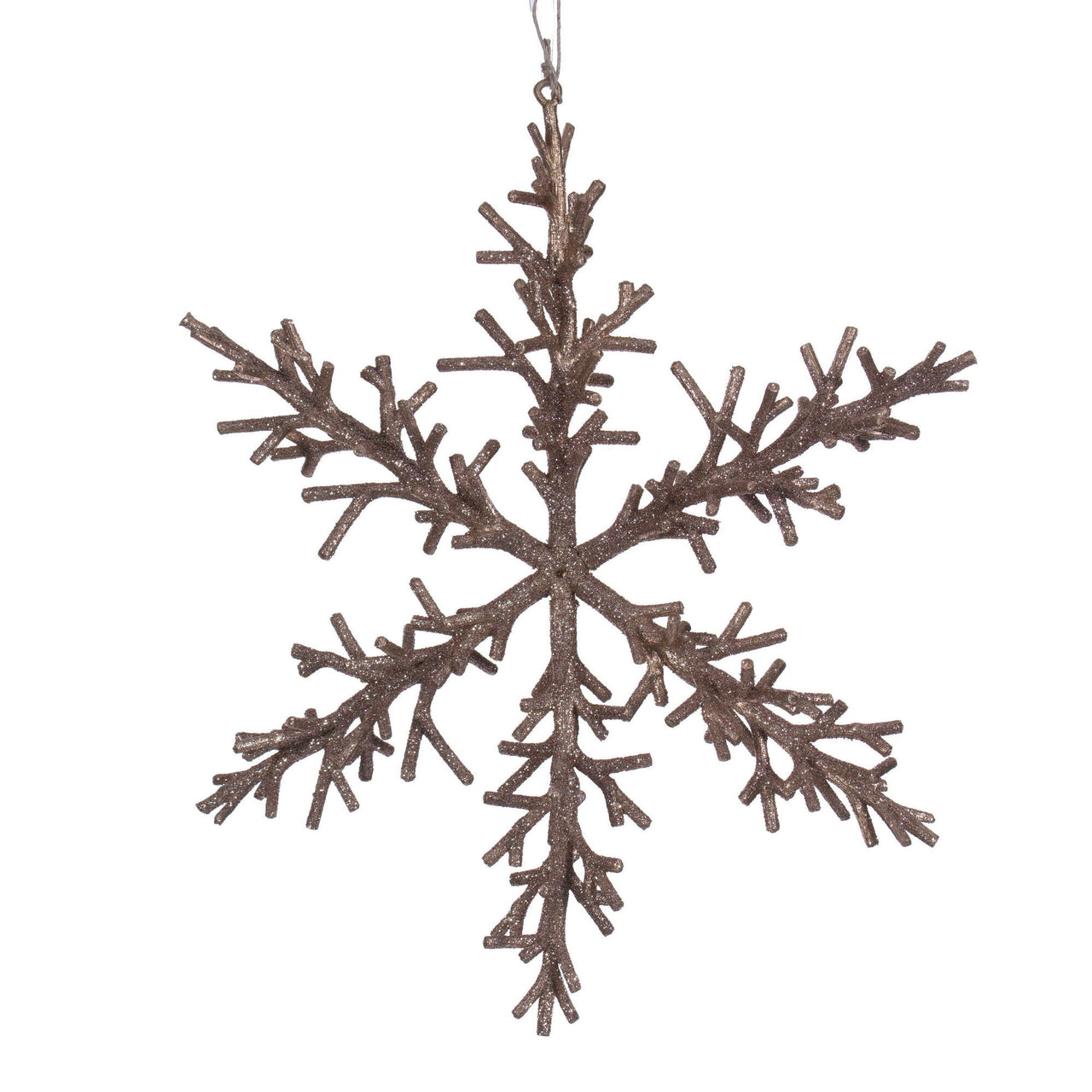 12" Rose Gold Twig Snowflake Orn