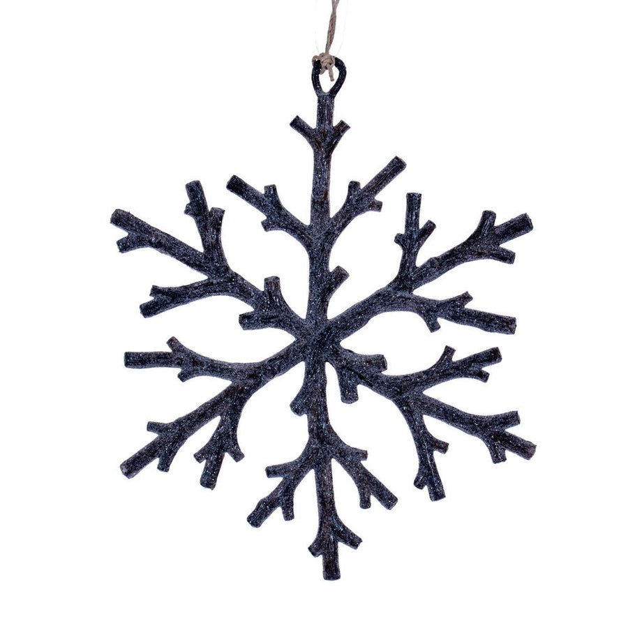 6" Brown Twig Snowflake Orn