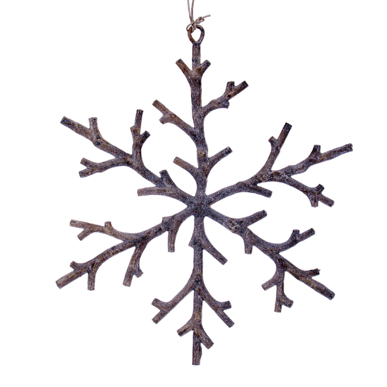 8" Beige Twig Snowflake Orn