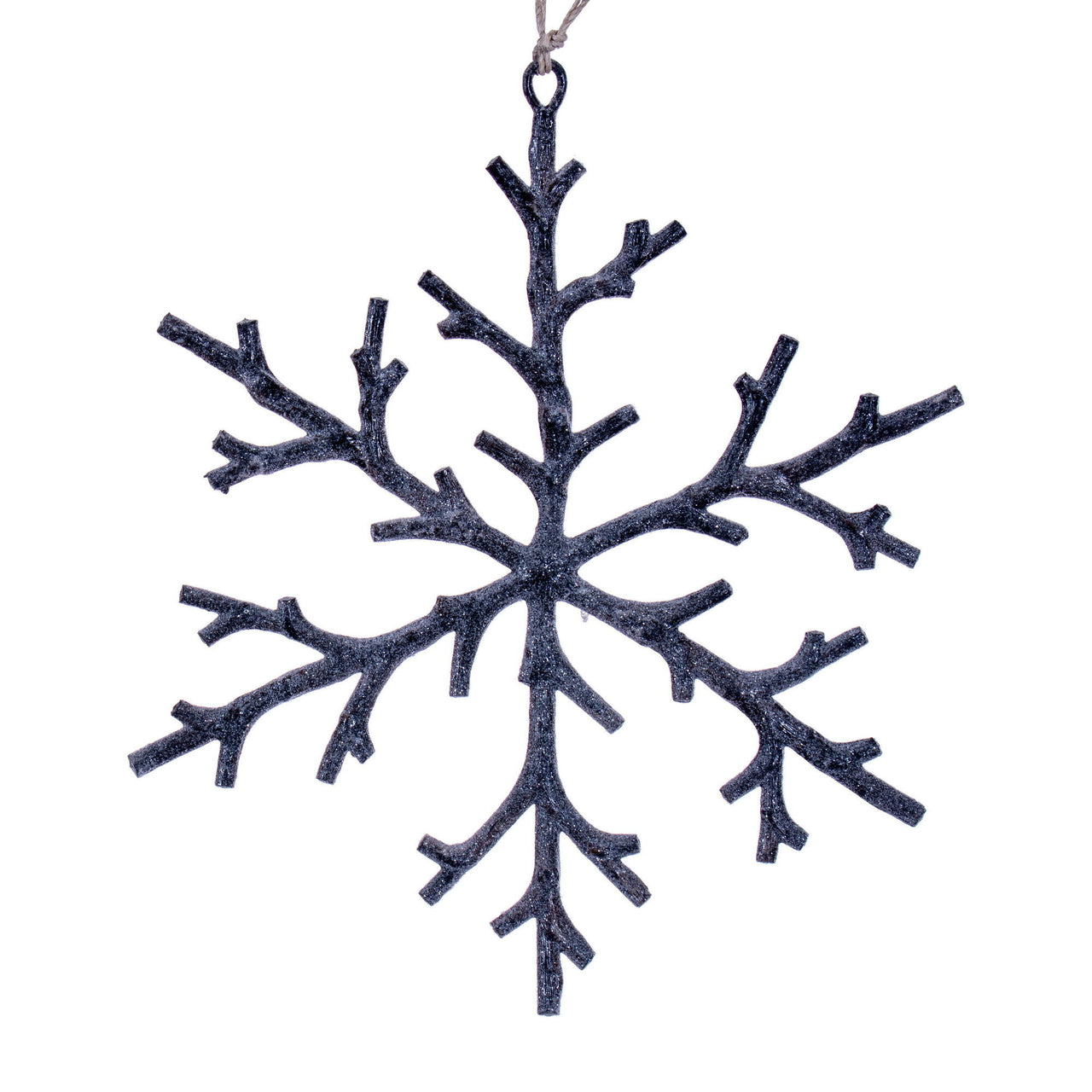8" Brown Twig Snowflake Orn