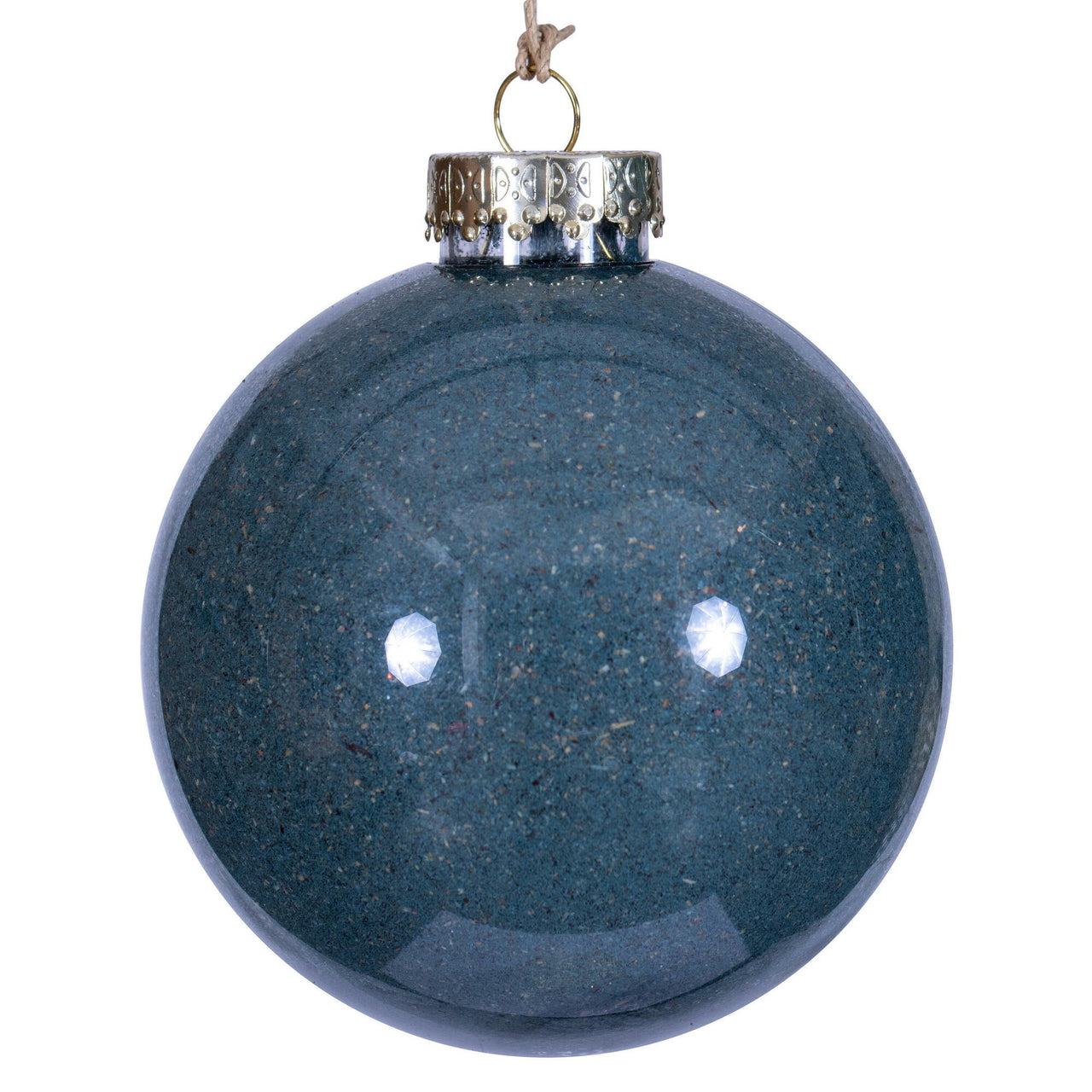 4" Denim Blue Ball Ornament