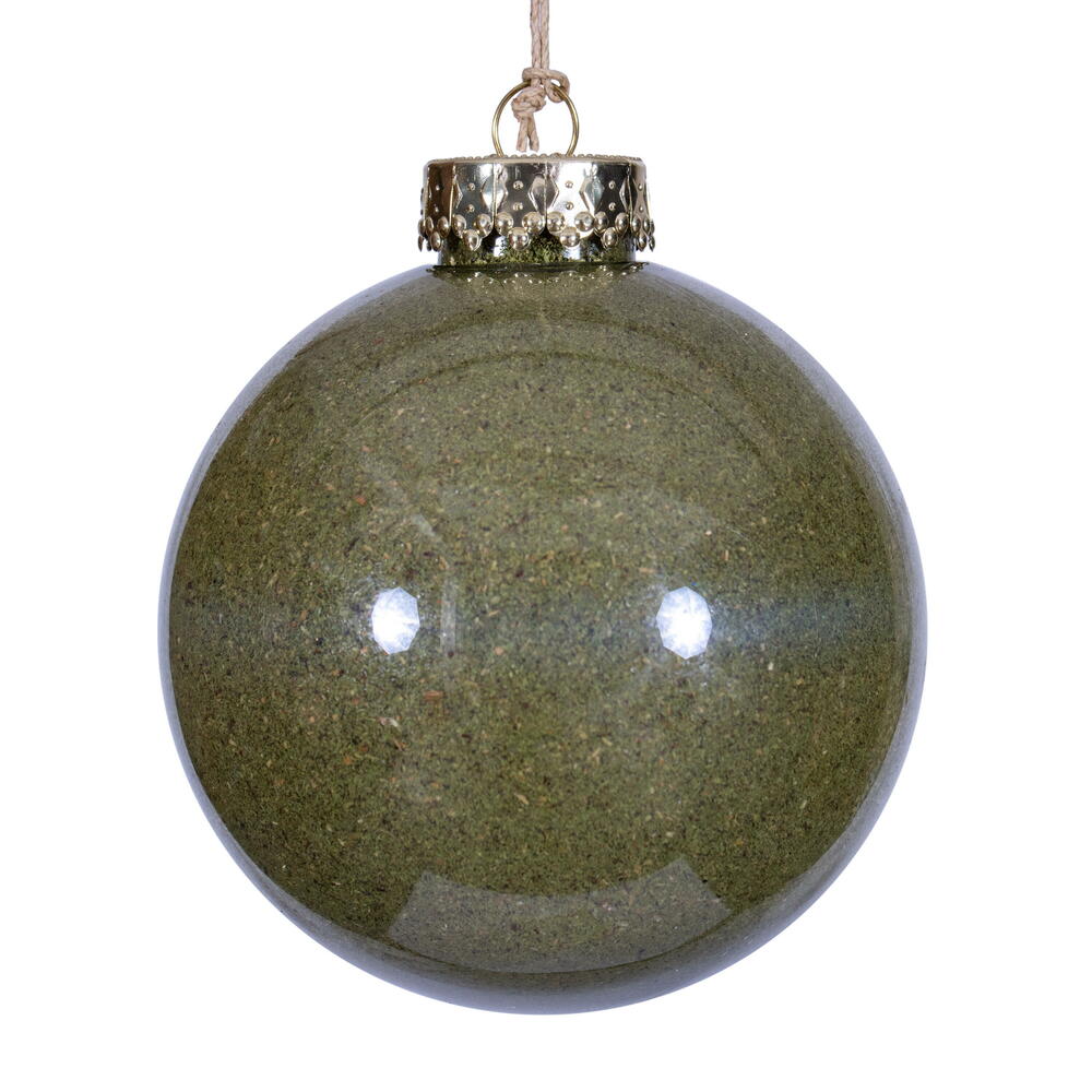4" Moss Green Ball Ornament