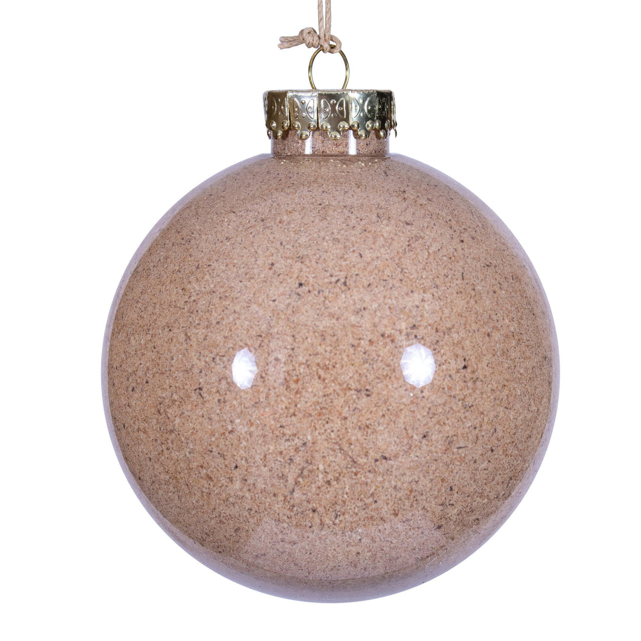4" Beige Ball Ornament