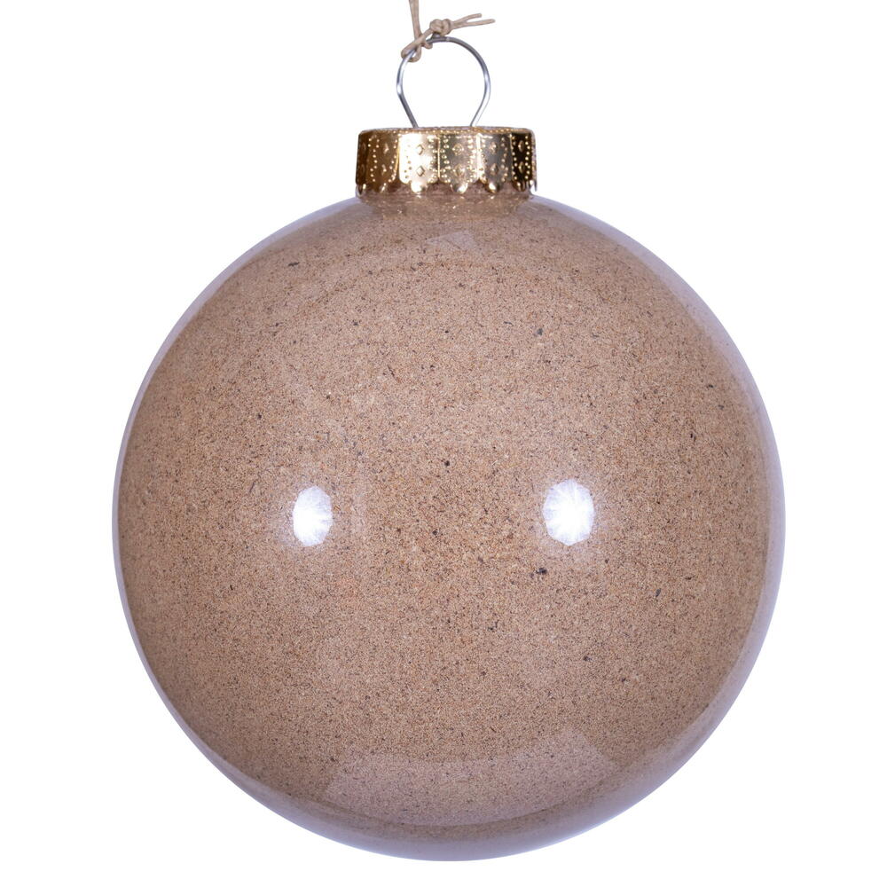 6" Beige Ball Ornament